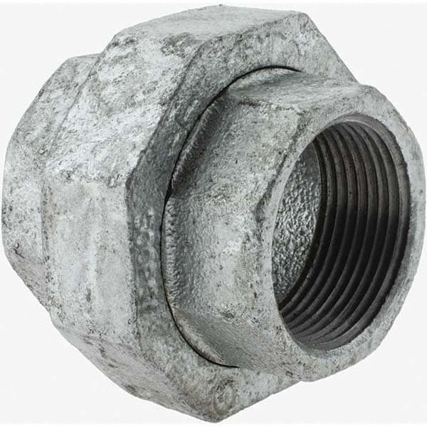 GALVANISED MALLEABLE IRON FEMALE/FEMALE UNION BSPT SIZES 1/4" TO 4" 