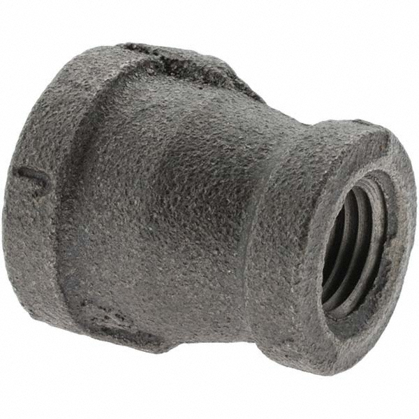 Black Reducing Coupling: 3/8 x 1/4"