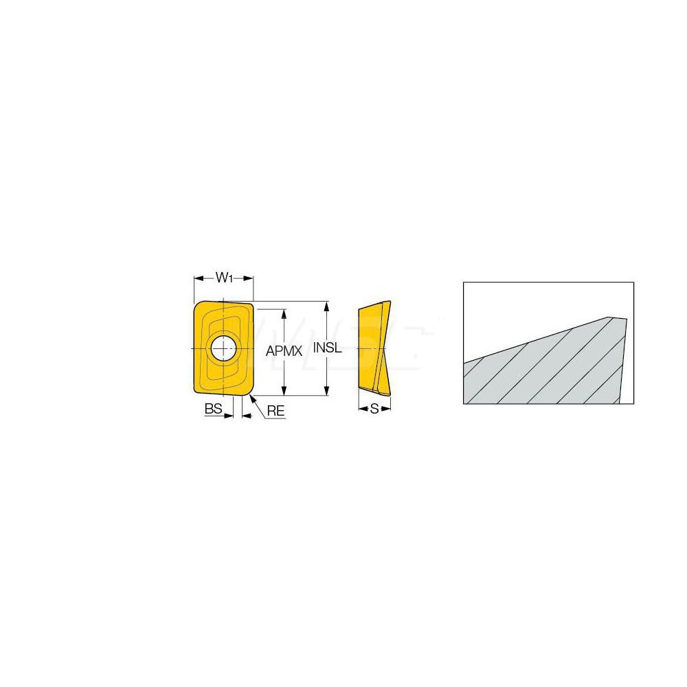 Iscar - Milling Insert: APKT 100312TR-RM IC910, Carbide - 09576778