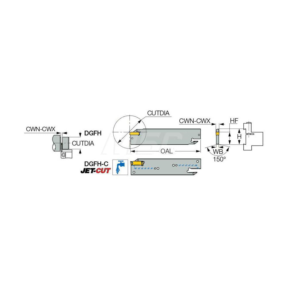 Iscar - DGFH Double End Neutral Indexable Cutoff Blade - 08979080