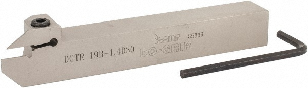 Iscar 2301419 0.591" Max Depth, 0.055" to 0.055" Width, External Right Hand Indexable Grooving/Cutoff Toolholder Image