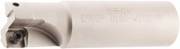 Iscar 3110443 1" Cut Diam, 0.38" Max Depth, 1" Shank Diam, Weldon Shank, 3-3/4" OAL Indexable Square-Shoulder End Mill Image