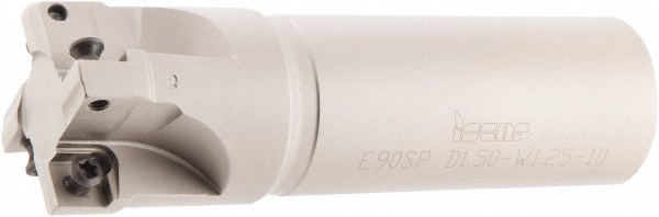 Iscar 3110442 1-1/2" Cut Diam, 0.38" Max Depth, 1-1/4" Shank Diam, Weldon Shank, 4-1/2" OAL Indexable Square-Shoulder End Mill Image