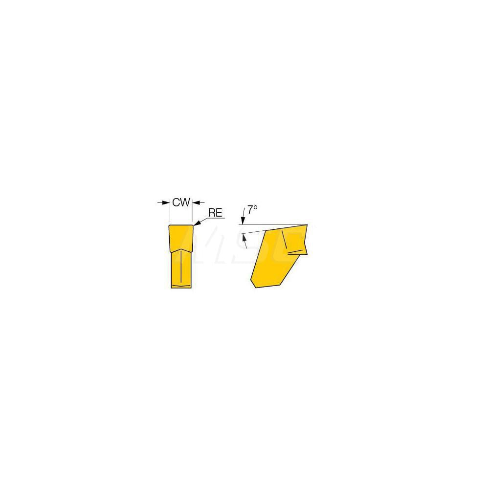 Iscar - Cutoff Insert: GFN3U IC354, Carbide, 3 mm Cutting Width