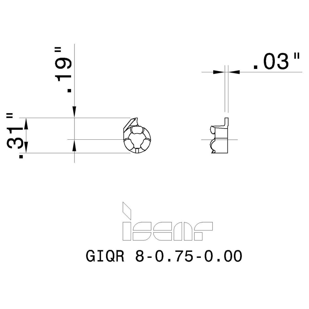 セット】 イスカル D チップ COAT GIQR80.750.00 ×10個セット (IC528