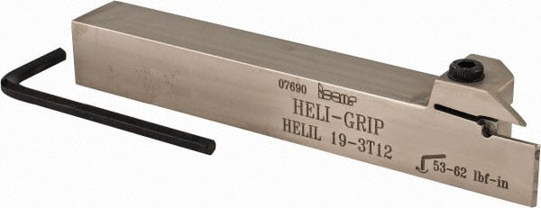 Indexable Grooving Toolholder: HELIL 19-3T12, External, Left Hand