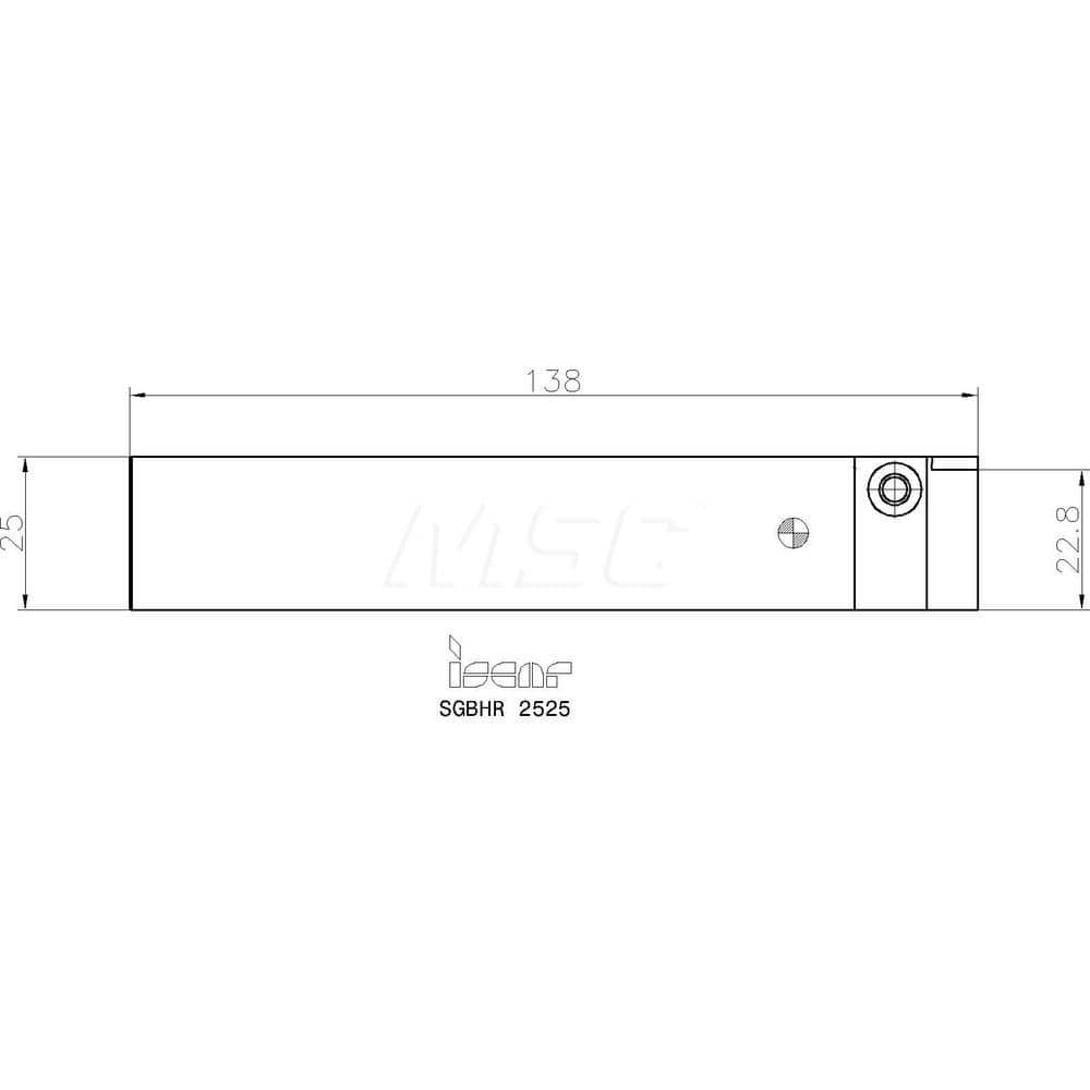 Iscar Tool Block Style SGBH, 19mm Blade Height, 150mm OAL, Indexable  Cutoff Blade Tool Block 52733425 MSC Industrial Supply
