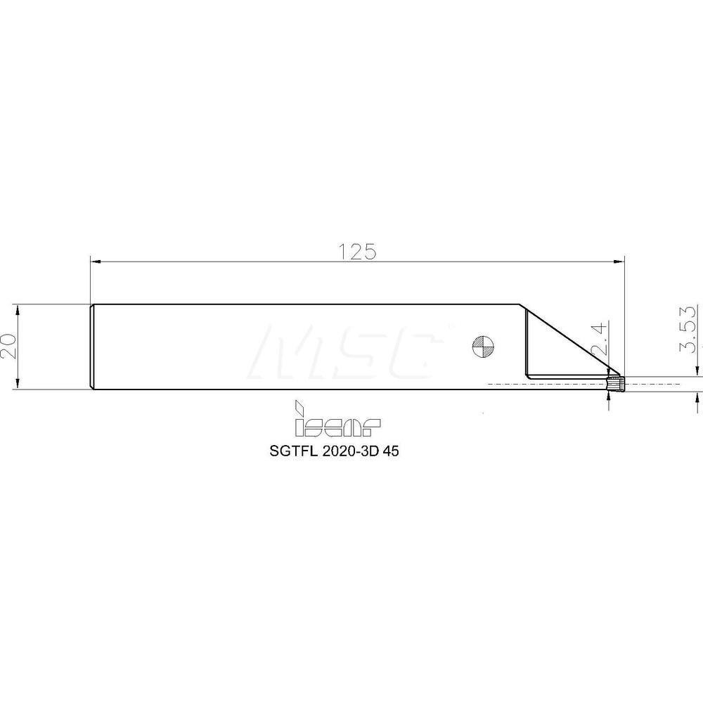Iscar Indexable Cutoff Toolholder: 1.77″ Max Workpiece Dia, 2.7 mm Min  Insert Width, Left Hand 52734266 MSC Industrial Supply