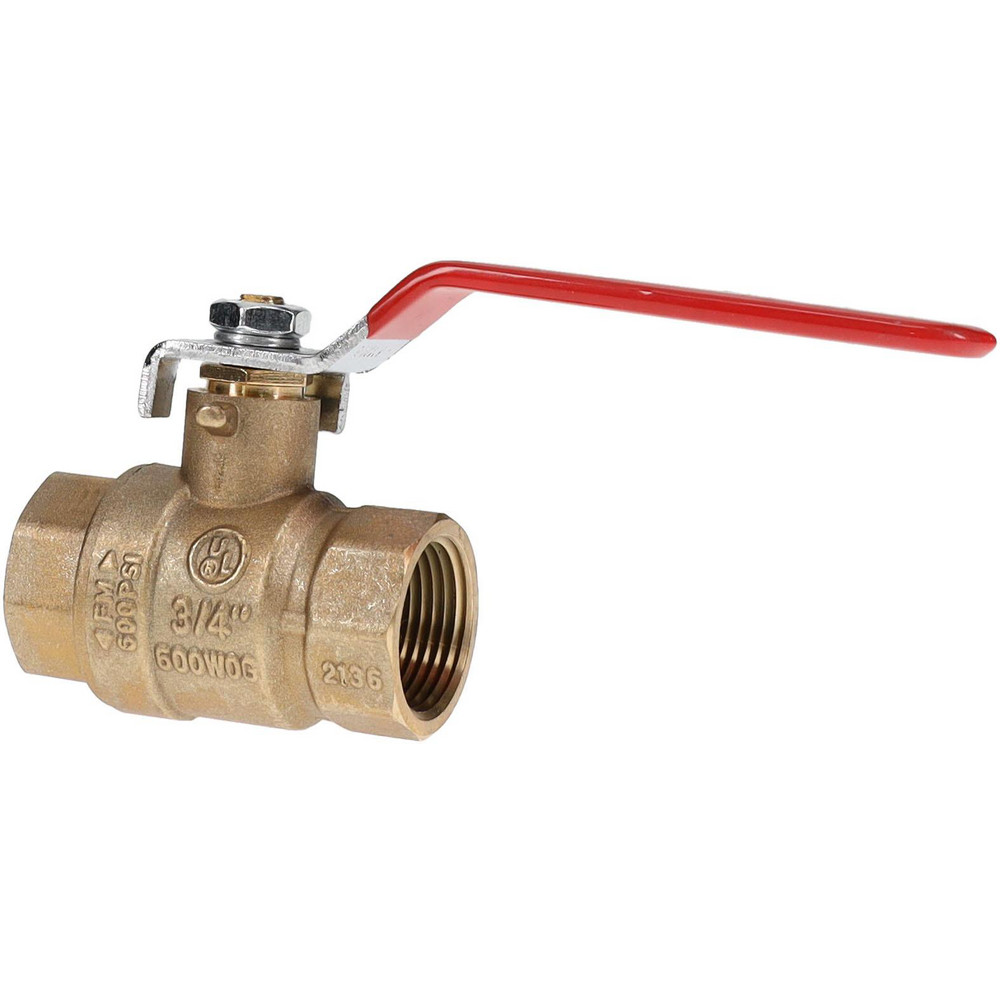 Full Port Manual Ball Valve: 3/4" Pipe, Full Port