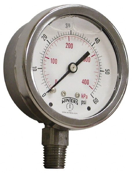 Hydraulic Pressure Gauge LHA SP-15P-2 NEW 0-100PSI 