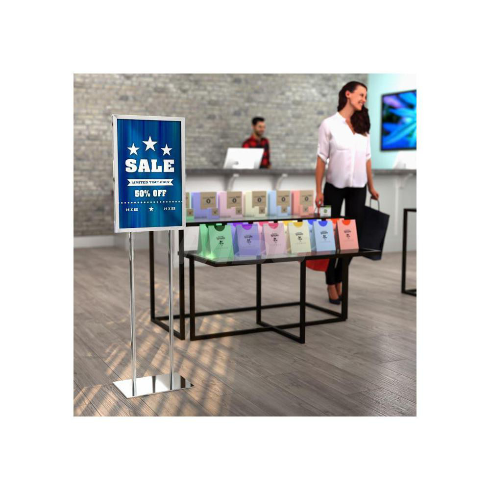 ECONOCO - 14 Inch Wide x 22 Inch High Sign Compatibility, Steel Square ...