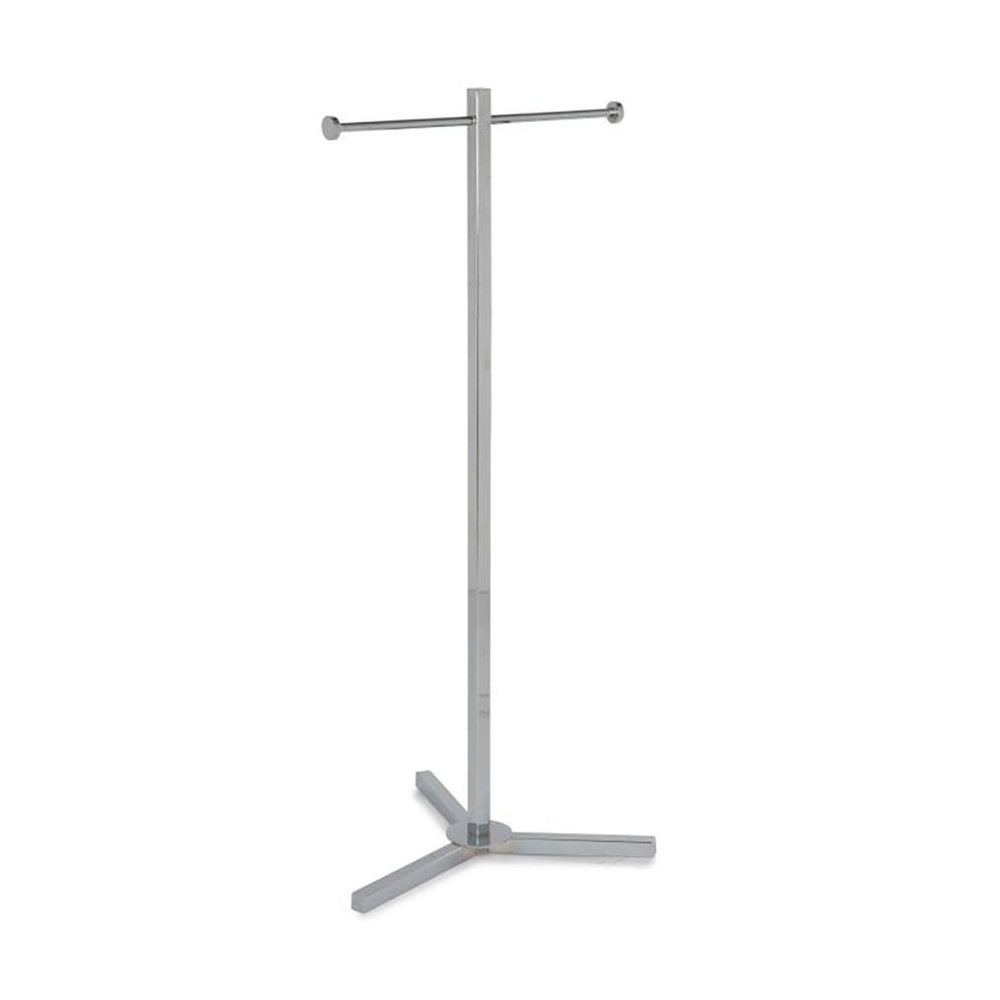 Metal Shopping Bag Display Rack: - 19-1/2" Wide x 45" High, Chrome