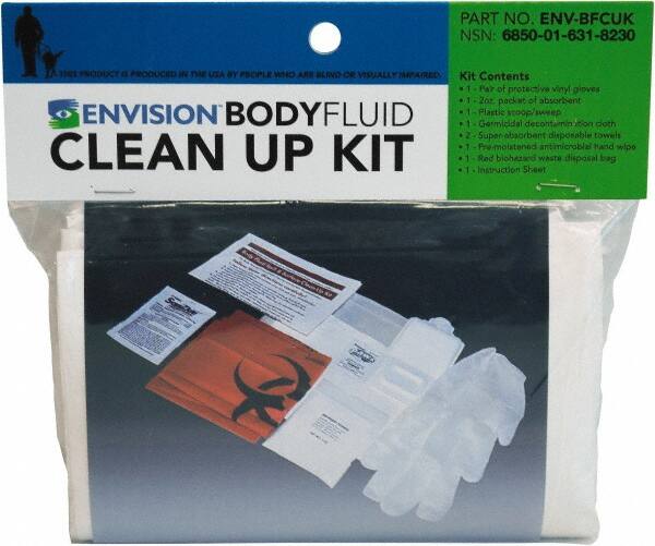 Body Fluid Clean-Up Kit: 9 Pc, for 1 Person