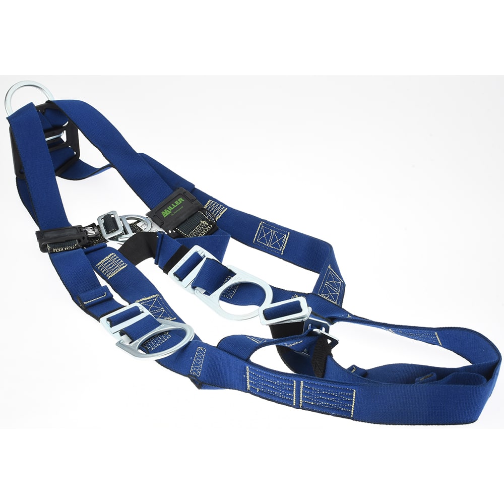 Miller 650KFD-7/UBL Fall Protection Harnesses: 400 Lb, Welder Style, Size Large & X-Large 