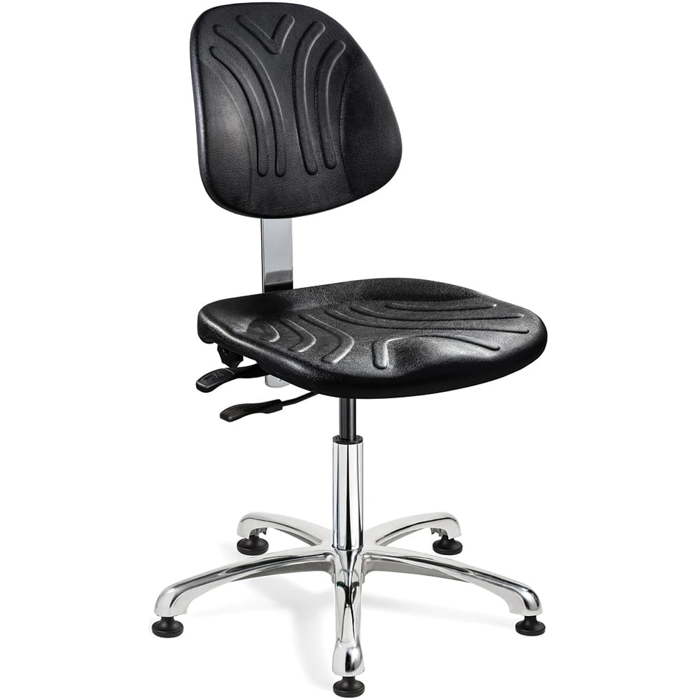 Bevco 7051D Task Chair: Polyurethane, Adjustable Height, Black 