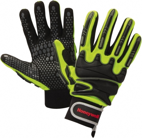 General Purpose Work Gloves: Large, Silicone Coated, Polyester & Synthetic Leather