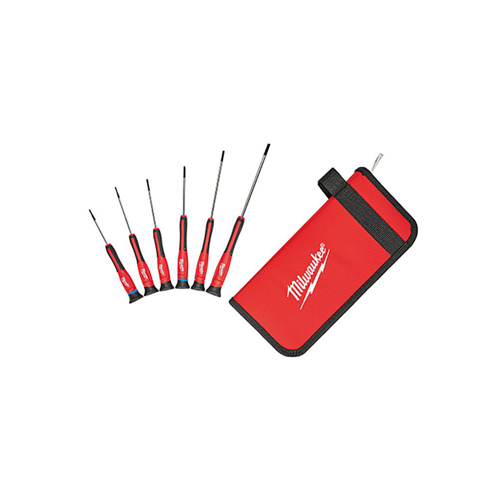 Screwdriver Set: 6 Pc, Phillips & Slotted - Includes 6 PC Precision Screwdriver Set w/ Case