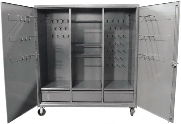 Pegboard Storage Cabinet: 72" Wide, 24" Deep, 80" High