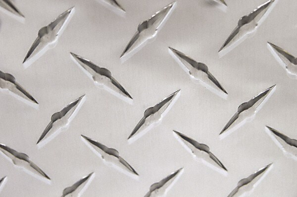 1/8 Inch Thick x 12 Inch Wide x 24 Inch Long, Aluminum Tread Plate