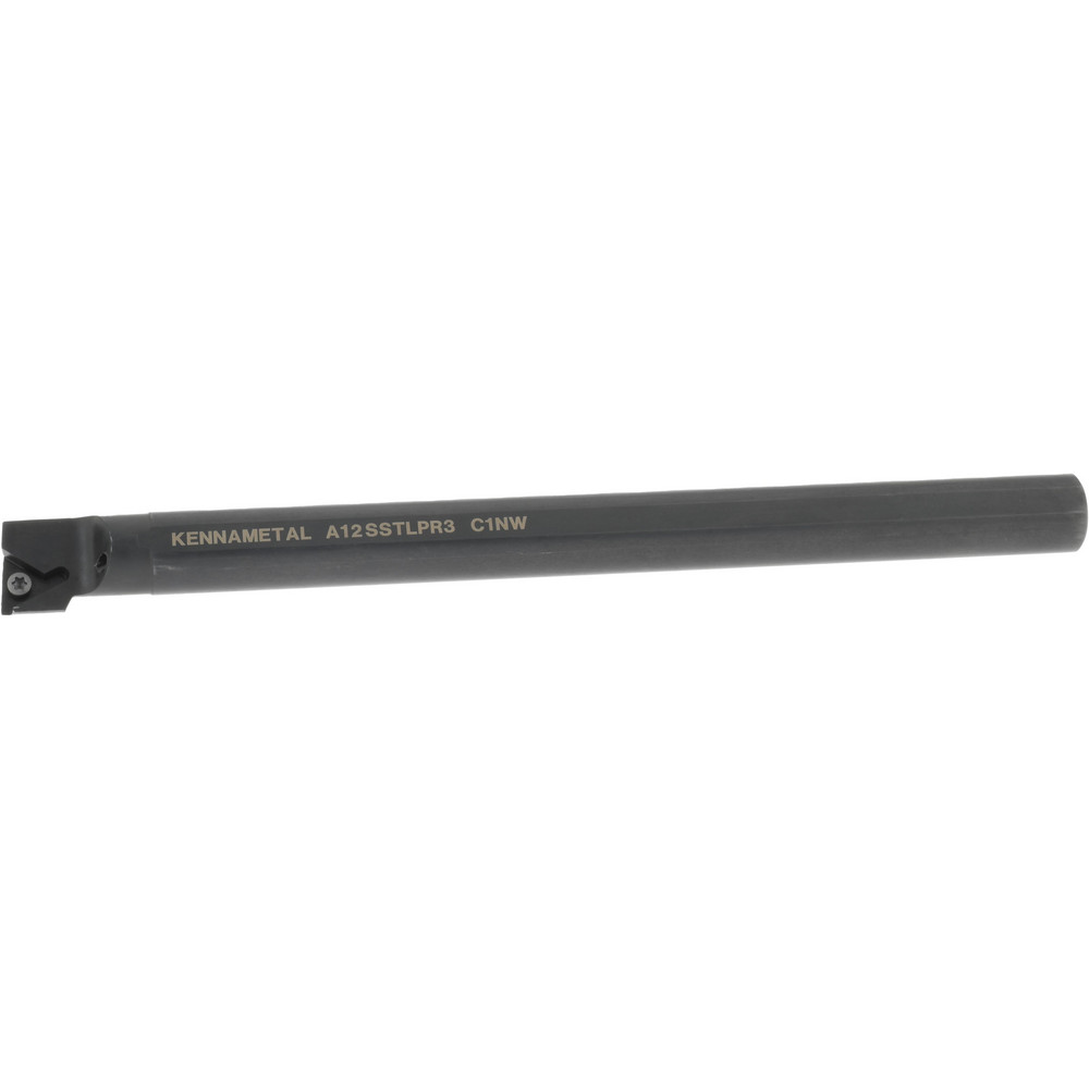 Indexable Boring Bar: A12STLPR3, 23.62 mm Min Bore Dia, Right Hand Cut, 3/4" Shank Dia, -5 ° Lead Angle, Steel