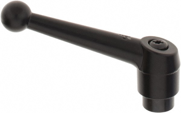 Tapped Adjustable Clamping Handle: M16 x 2.00 Thread, 30 mm Hub Dia, Zinc Die Cast with Steel Components