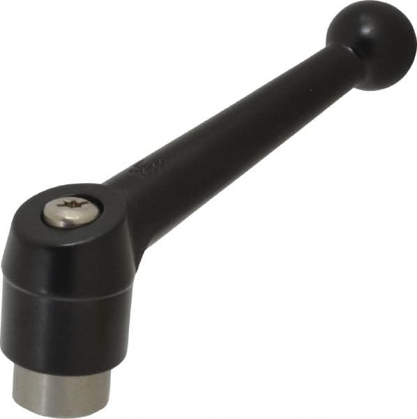 KIPP K0117.5A51 Tapped Adjustable Clamping Handle: 1/2-13 Thread, 1.18" Hub Dia, Zinc Die Cast with Stainless Steel Components 