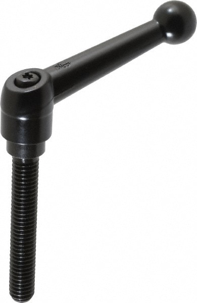 Threaded Stud Adjustable Clamping Handle: 3/8-16 Thread, 0.71