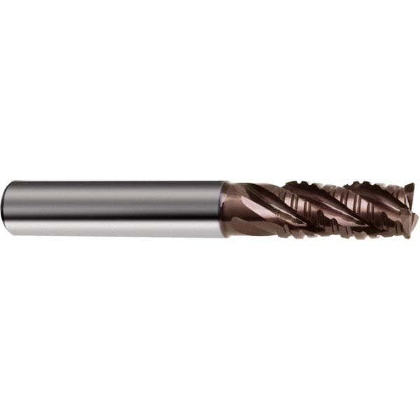 Guhring 9030600127000 Corner Chamfer End Mill: 0.5" Dia, 1.25" LOC, 4 Flute, 0.02" Chamfer Width, Solid Carbide Image