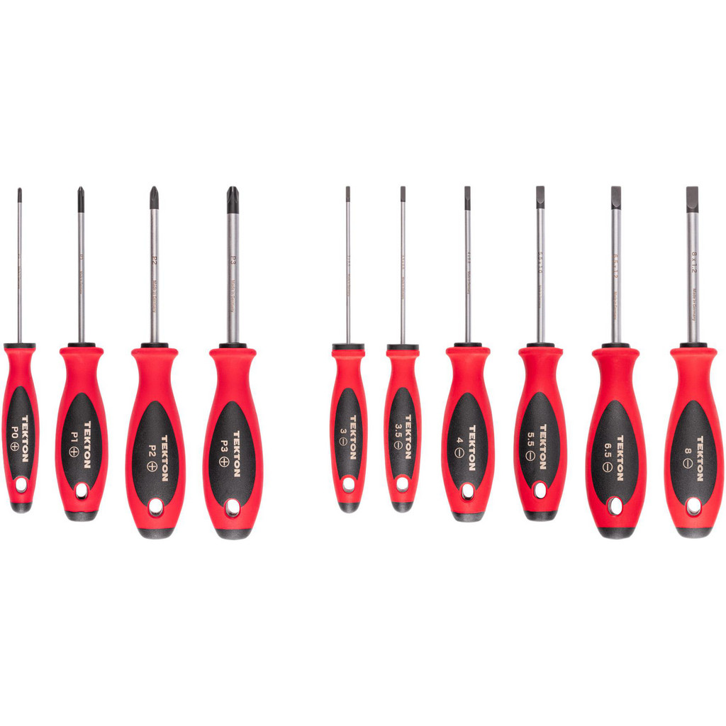 Tekton Screwdriver Sets: Screwdriver Types Included: Slotted, Phillips; Container Type: None | Part #DWZ90006