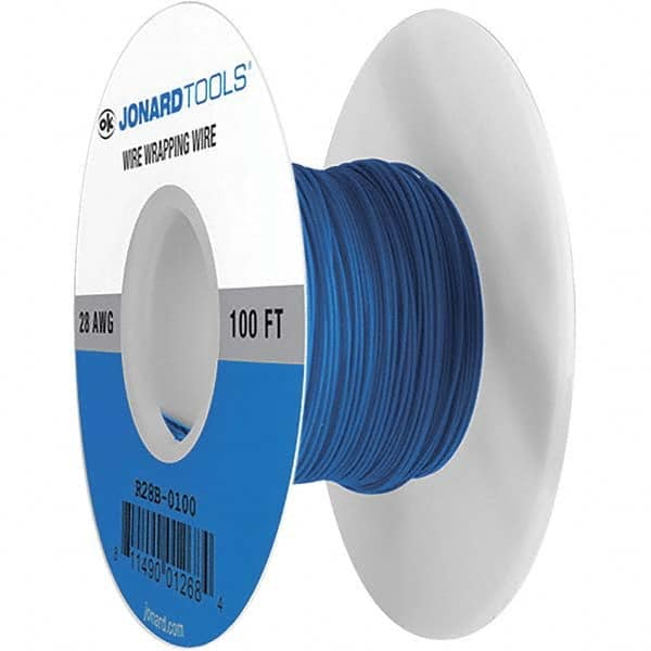 Ok Industries R28B-0100 Wire Wrapping Wire, 28 AWG, Blue, 100 ft.