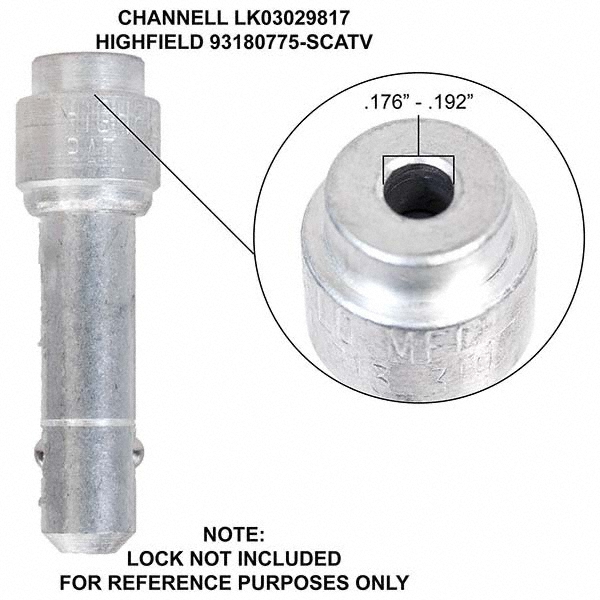 Jonard Tools Electrical Enclosure Steel Barrel Lock Plunger Key