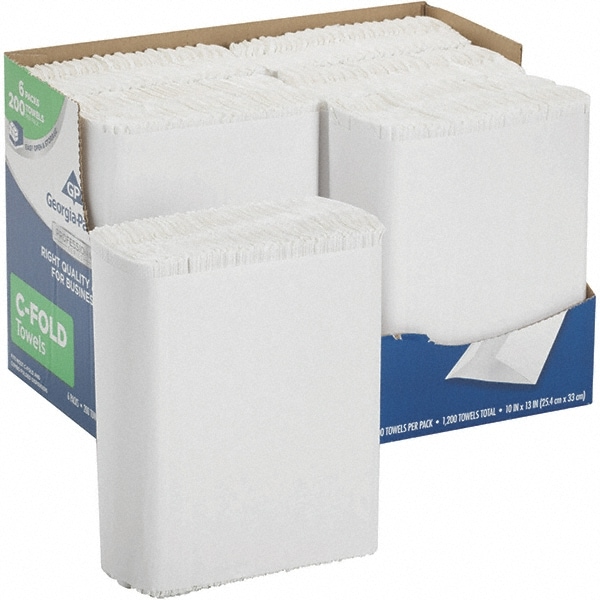 Paper Towels: C-Fold, 6 Rolls, 1 Ply, White
