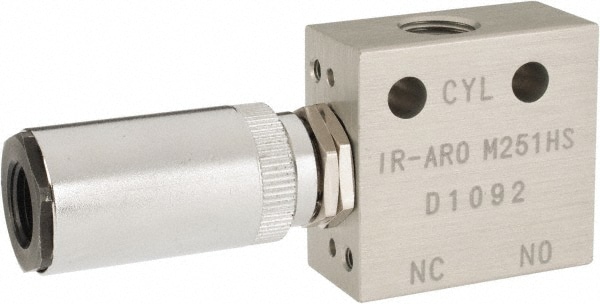 ARO/Ingersoll-Rand M251PS 1/8" Inlet x 1/8" Outlet, Pilot Actuator, Spring Return, 2 Position, Body Ported Solenoid Air Valve Image