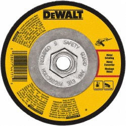 Depressed Grinding Wheel:  Type 27,  6" Dia,  1/4" Thick,  Aluminum Oxide