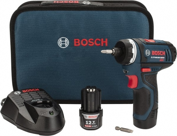 bord Encommium koper Bosch - Cordless Screwdriver: 12V, 1/4" Bit Holder, 600 RPM, 265 in/lb, 2  Speed - 53356283 - MSC Industrial Supply