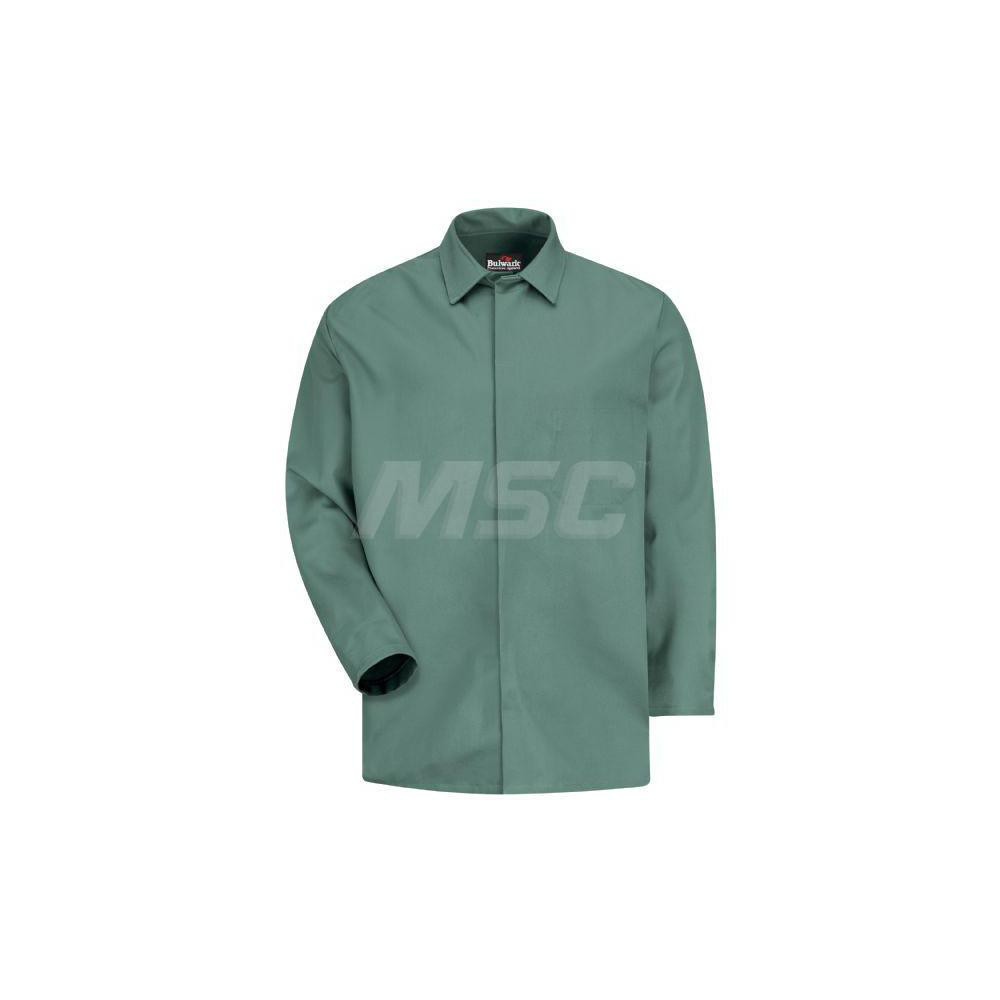Arc Flash & Flame Resistant/Retardant Jacket: Size Small, Cotton, Zipper Closure