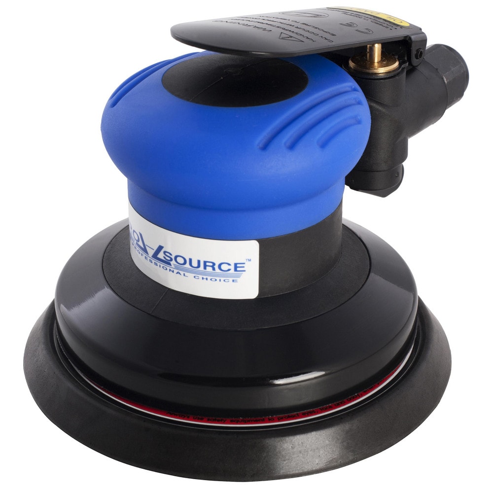 Air Orbital Sander: Round, 5" Pad, 12,000 OPM