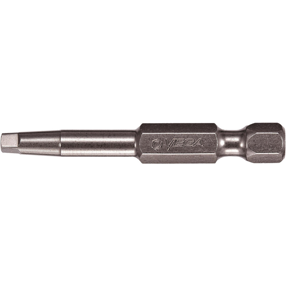 Power Screwdriver Bit: Square Bit - 1/4" Drive, 3-1/2" OAL