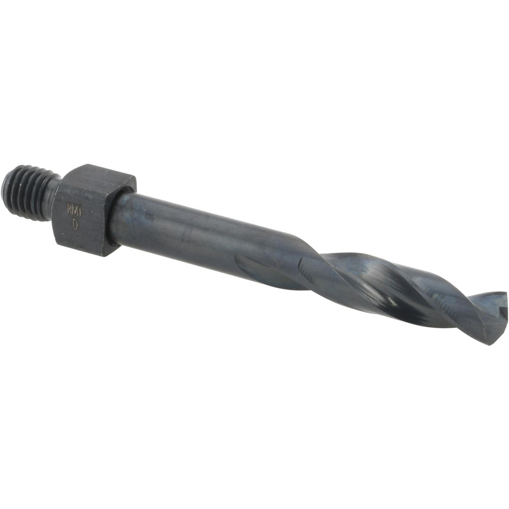 Threaded Shank Drill Bit: 0.246" Dia, 135 ° Point, 1/4-28 Shank, Cobalt