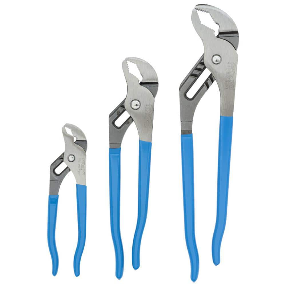 Channellock Plier Set: 3 PC, Tongue & Groove Pliers - Comes in Display Card, Plastic Handle | Part #VJ-3