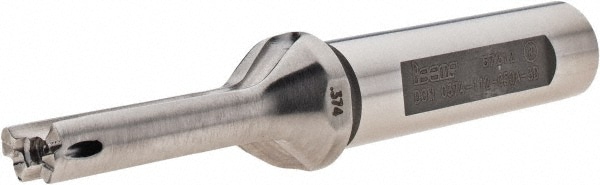 Iscar 3200650 Replaceable Tip Drill: 0.374 to 0.39 Drill Dia, 1.1" Max Depth, 0.5 Weldon Flat Shank Image