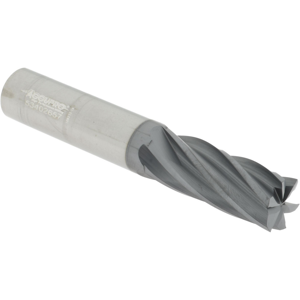 95168334 Square End Mill:  0.5000" Dia, 1.25" LOC, 0.5" Shank Dia, 3" OAL, 6 Flutes, Solid Carbide  