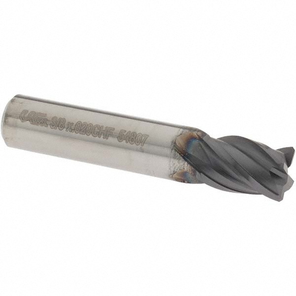 OSG VG436-3750 Corner Chamfer End Mill: 0.375" Dia, 0.5" LOC, 4 Flute, 0.02" Chamfer Width, Solid Carbide Image