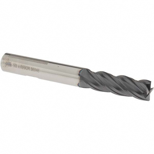 OSG VG434-5018 Corner Radius End Mill: 1/2" Dia, 1-1/2" LOC, 0.02" Radius, 4 Flutes, Solid Carbide Image