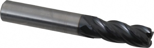 OSG VG434-5016 Corner Radius End Mill: 1/2" Dia, 1-1/4" LOC, 0.09" Radius, 4 Flutes, Solid Carbide Image