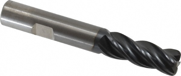 OSG VG434-5007 Corner Radius End Mill: 1/2" Dia, 1-1/4" LOC, 0.09" Radius, 4 Flutes, Solid Carbide Image