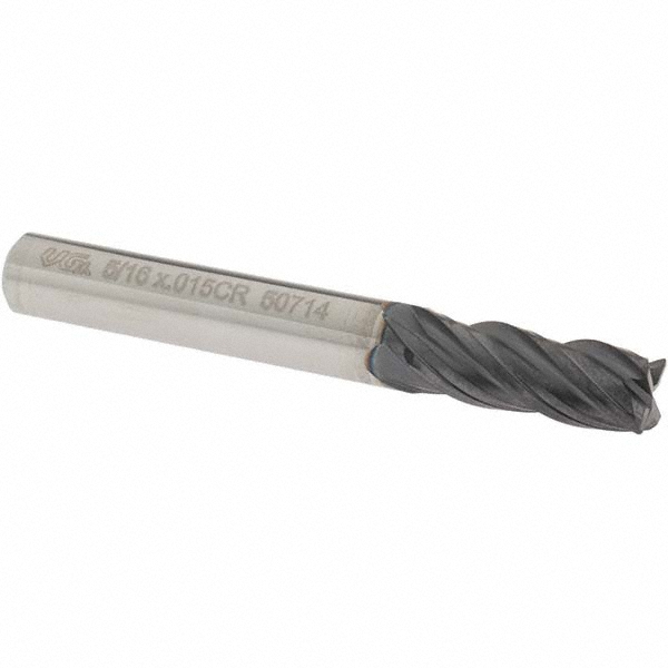 OSG VG434-3125 Corner Radius End Mill: 5/16" Dia, 13/16" LOC, 0.015" Radius, 4 Flutes, Solid Carbide Image
