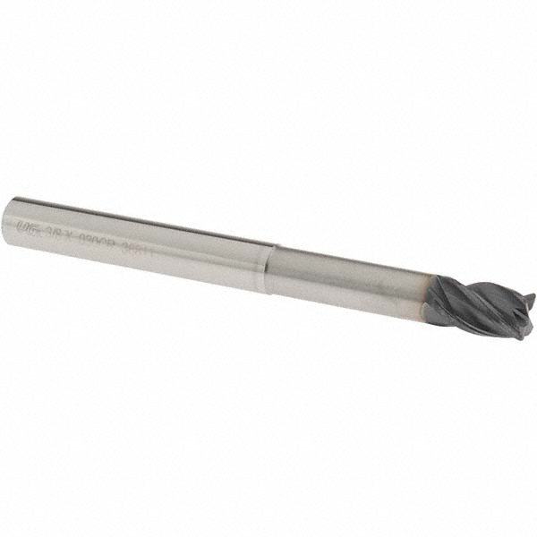 OSG Corner Radius End Mill 3/8" Dia, 1/2" LOC, 0.0300" Radius, 4