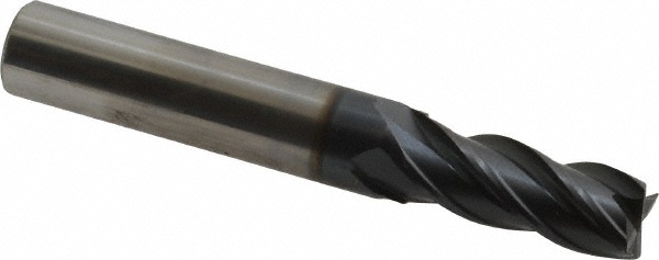 OSG HP441-3438 Square End Mill: 11/32 Dia, 7/8 LOC, 3/8 Shank Dia, 2-1/2 OAL, 4 Flutes, Solid Carbide Image