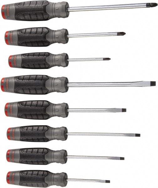 PROTO J1208SCF Screwdriver Set: 8 Pc, Cabinet, Phillips & Slotted Image